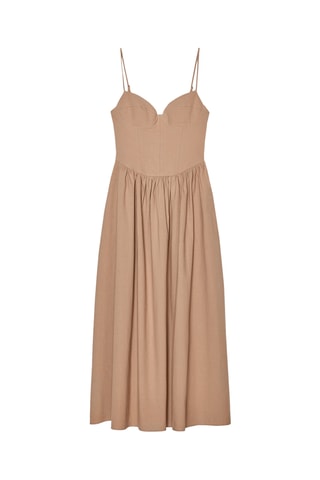 Robe midi - Beige