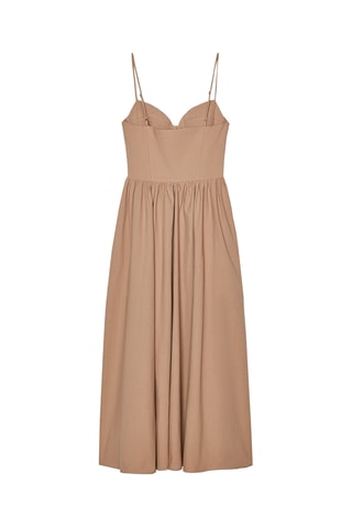 Robe midi - Beige