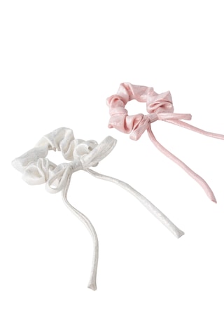 2 chouchous - Argenté et rose