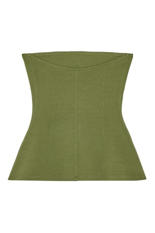 Top bustier - Vert olive