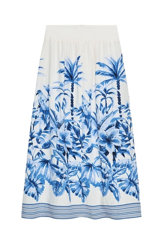 Jupe midi - Blanc