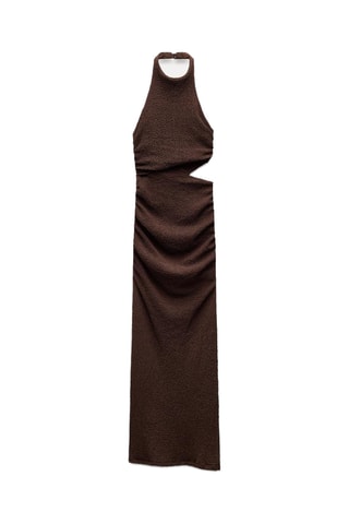 Robe drapée - Marron foncé