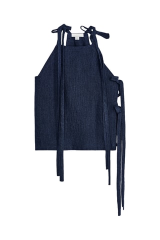Top en lin - Bleu marine