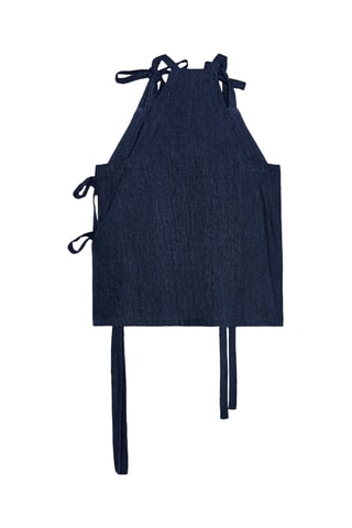 Top en lin - Bleu marine
