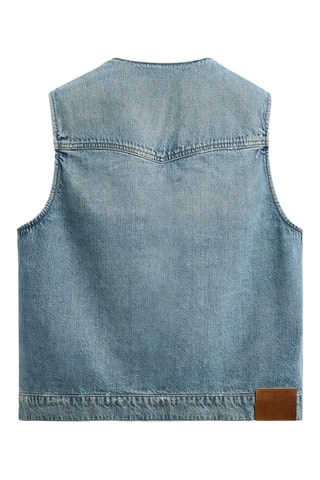 Veste sans manches en jean - Ciel