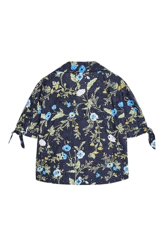 Chemisier en broderie anglaise - Bleu marine
