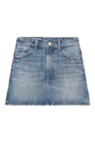 Minijupe en jean - Bleu cobalt