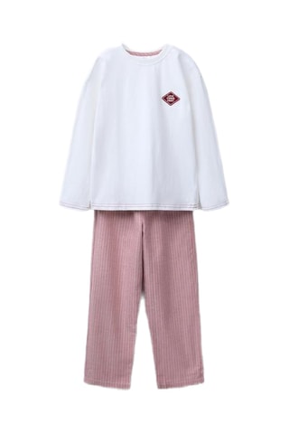 Pyjama - Blanc et vieux rose