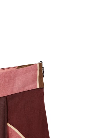 Jupe midi - Bordeaux et rose
