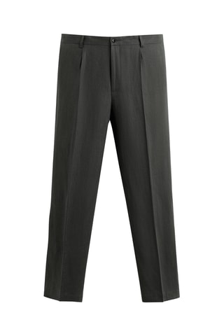 Pantalon en lin - Gris foncé