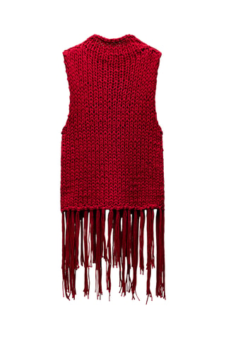 Pull sans manches - Rouge