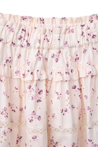 Jupe en broderie anglaise - Beige