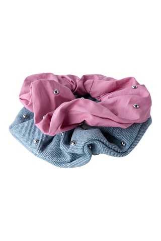 2 chouchous - Rose et bleu cobalt