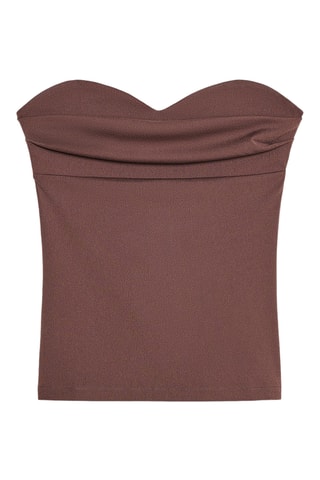 Top bustier - Marron
