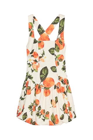 Robe boule - Ecru et orange
