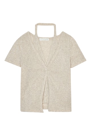 Top - Beige chiné
