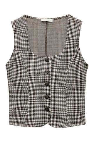 Gilet de costume - Noir et beige