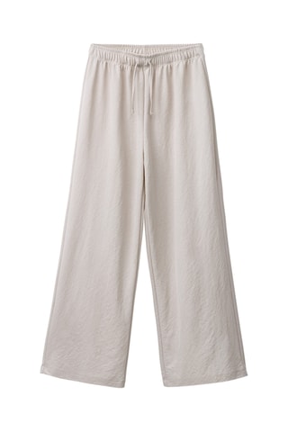 Pantalon wide legs - Gris clair