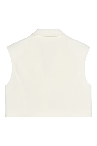 Veste courte sans manches - Ecru