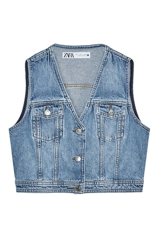 Veste sans manches en jean - Bleu