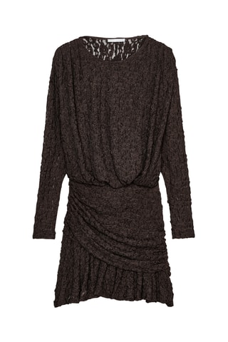 Robe droite en dentelle - Noir