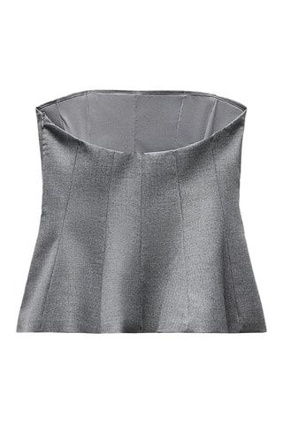 Top bustier - Gris foncé