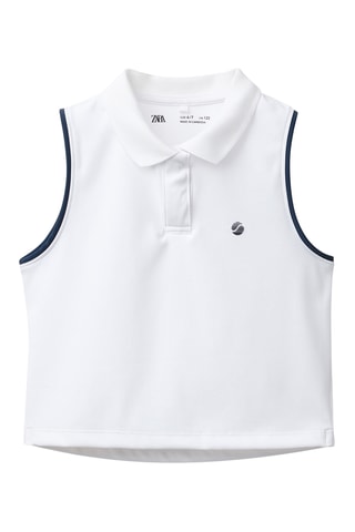 Polo sans manches - Blanc