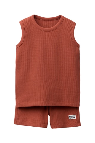 Débardeur et short - Rouge brique