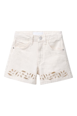 Short en jean - Blanc