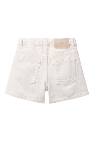 Short en jean - Blanc