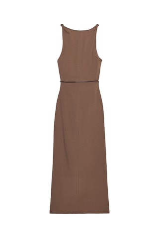 Robe drapée - Marron