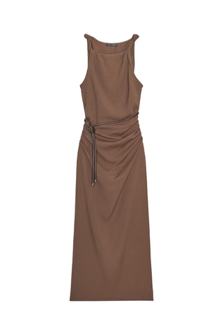 Robe drapée - Marron