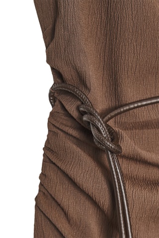 Robe drapée - Marron
