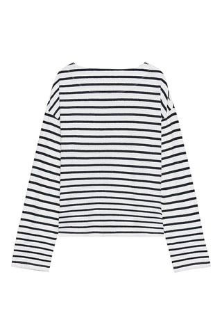 T-shirt en lin - Blanc et noir