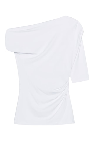 Top drapé - Blanc