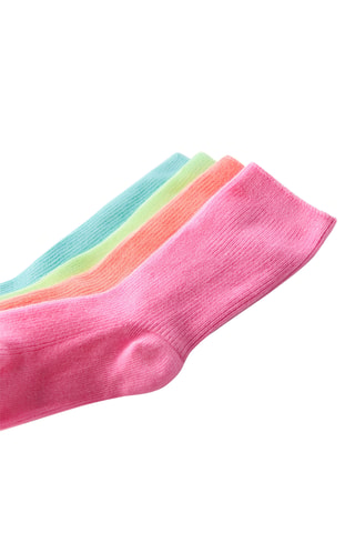 4 paires de chaussettes - Turquoise et rose