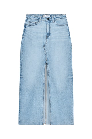 Jupe droite en jean - Bleu