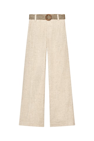 Pantalon en lin - Beige chiné