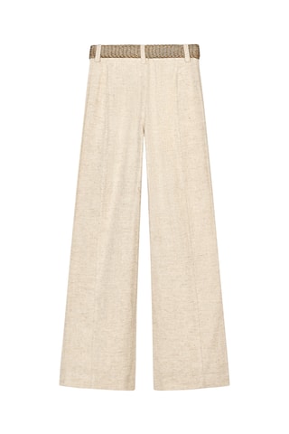 Pantalon en lin - Beige chiné