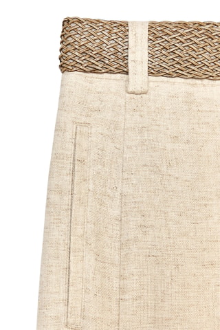Pantalon en lin - Beige chiné