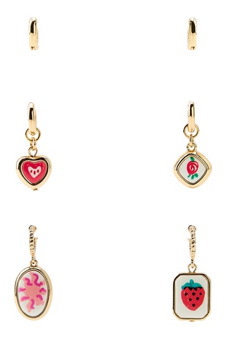 3 paires de boucles d’oreilles - Doré