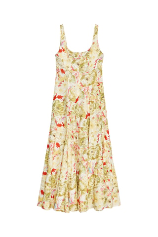 Robe patineuse en lin - Vert
