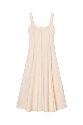 Robe midi - Beige