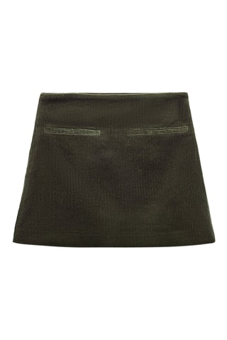 Minijupe en velours - Vert foncé