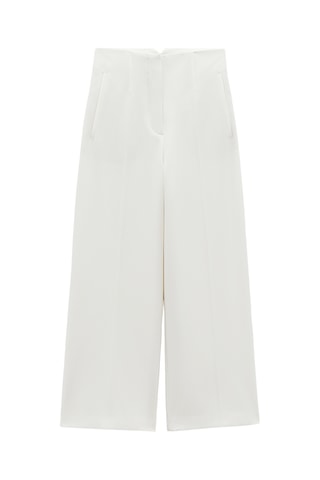Pantalon taille haute - Blanc