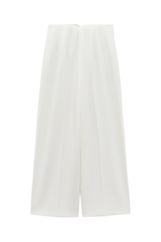 Pantalon taille haute - Blanc