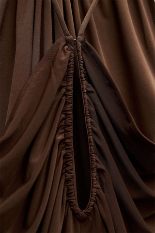 Top drapé - Marron