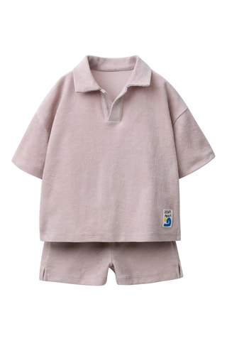 Polo et short - Rose poudré