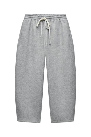 Pantalon barrel - Gris clair chiné