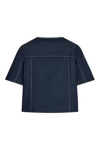 Chemisier en lin - Bleu marine